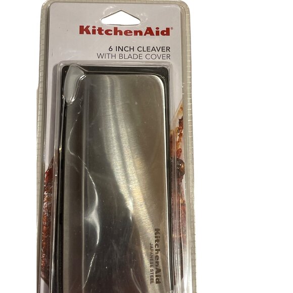 Kitchenaid Meat Cleaver W/Blade Cover 6" Forged Japanese steel blade New! - Picture 3 of 4